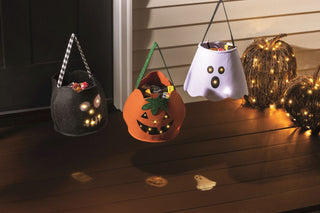Mud Pie Ghost LED Halloween Treat Bucket - Simply Blessed Children's Boutique