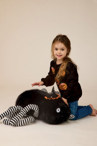 Mud Pie Sequin Jack-O-Lantern Sweatshirt - Simply Blessed Children's Boutique