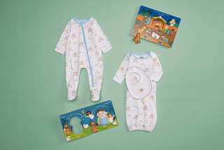 Mud Pie Nativity Print Baby Sleeper-Infants-Simply Blessed Children's Boutique