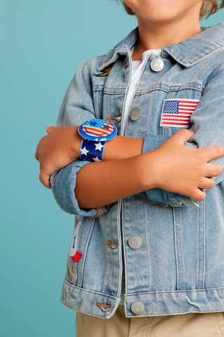 LED Patriotic Slap Bracelets - Mud Pie