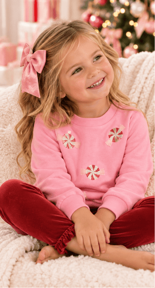 Mud Pie Peppermint Candy Sweatshirt & Legging Set-Girls Outfit Sets-Simply Blessed Children's Boutique