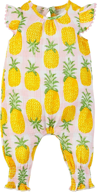 Mud Pie Baby Girl Pineapple Longall-Misc.-Simply Blessed Children's Boutique