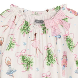 Mud Pie Nutcracker Christmas Tree Bow Sleeper-Infants-Simply Blessed Children's Boutique