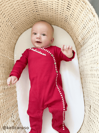 Mud Pie Red “My First Christmas” Sleeper-Infants-Simply Blessed Children's Boutique