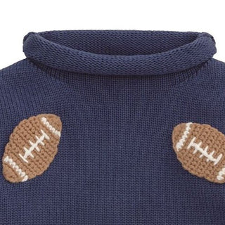Mud Pie Mini Football Rollneck Sweater - Simply Blessed Children's Boutique