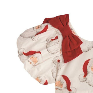 Mud Pie Toddler Christmas Santa Bow Dress-Dresses-Simply Blessed Children's Boutique