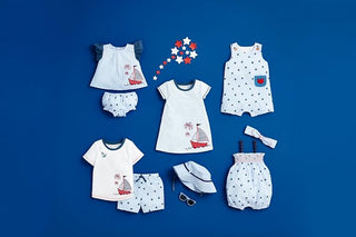 Seersucker Star Romper with Headband – Mud Pie-Infants-Simply Blessed Children's Boutique