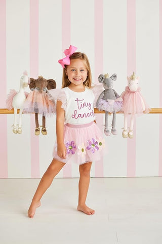 Glitter Flutter Sleeve Tees - Mud Pie-Girls Short Sleeve Shirts-Simply Blessed Children's Boutique