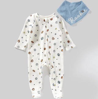 Rookie Sports Sleeper and Bib Set - Mud Pie-Infants-Simply Blessed Children's Boutique