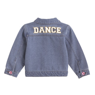 Mud Pie Girls Denim Dance Jacket with Ballet Patches-Girls Jackets/Coats-Simply Blessed Children's Boutique