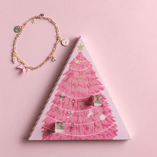 Mud Pie Pink Christmas Tree Necklace and Charms Advent Calendar Set-Girls Necklace-Simply Blessed Children's Boutique