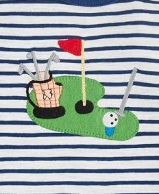 Striped Golf Bodysuit - Mud Pie-Infants-Simply Blessed Children's Boutique
