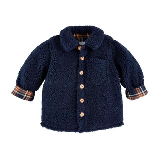 Navy Sherpa Jacket - Mud Pie-Misc.-Simply Blessed Children's Boutique