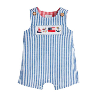Patriotic Smocked Jon Jon - Mud Pie-inf-Simply Blessed Children's Boutique