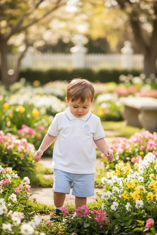 Petit Ami Easter Bunny Short Set-Boys Outfit Sets-Simply Blessed Children's Boutique