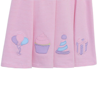 Pink Applique Birthday Party Dress-Girls Dresses-Simply Blessed Children's Boutique