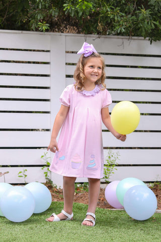 Pink Applique Birthday Party Dress-Girls Dresses-Simply Blessed Children's Boutique