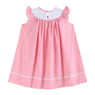 Pink Birthday Girl Smocked Bishop Dress-Girls Dresses-Simply Blessed Children's Boutique