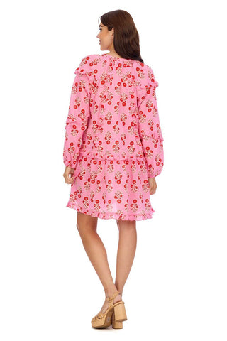 Pink Floral Tunic Dress - Mud Pie-Women's Dresses-Simply Blessed Children's Boutique