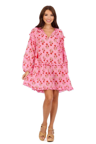 Pink Floral Tunic Dress - Mud Pie-Women's Dresses-Simply Blessed Children's Boutique