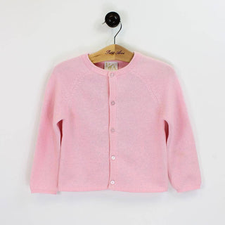 Pink Purl Knit Cardigan Sweater-Girls Sweater-Simply Blessed Children's Boutique