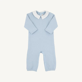 Potter's Playsuit (Quilted) - Beale Street Blue with Worth Avenue White-Boys One-Piece-Simply Blessed Children's Boutique