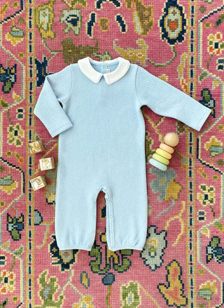 Potter's Playsuit (Quilted) – Buckhead Blue/Worth Avenue White-Infants-Simply Blessed Children's Boutique