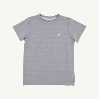 Prepletic Carter Crewneck - Grantley Gray Heathered/Worth Avenue White by The Beaufort Bonnet Company-Boys Short Sleeve Shirts-Simply Blessed Children's Boutique