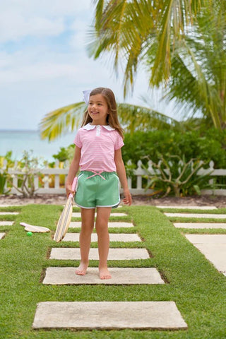 Cheryl Shorts – Gibson Island Green/Worth Ave White | The Beaufort Bonnet Company-Misc.-Simply Blessed Children's Boutique