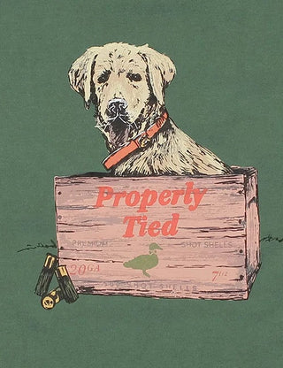 Properly Tied Boys Long Sleeve Little Shot Hunting Dog Shirt in Fern Green-Boys Long Sleeve Shirts-Simply Blessed Children's Boutique