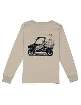 Properly Tied Boys Long Sleeve Trail Tradition Shirt in Linen-Boys Long Sleeve Shirts-Simply Blessed Children's Boutique