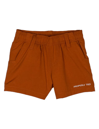 Properly Tied Boys Performance Pintail Short in Sandstone-Boys Shorts-Simply Blessed Children's Boutique