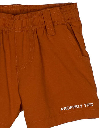 Properly Tied Boys Performance Pintail Short in Sandstone-Boys Shorts-Simply Blessed Children's Boutique