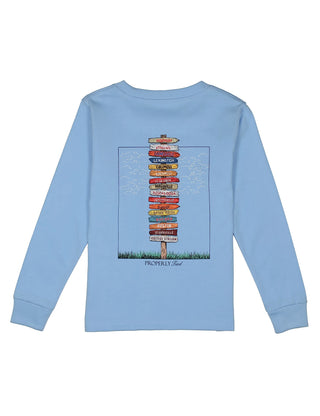 Properly Tied Light Blue Southeastern Showdown Long Sleeve Tee-Boys Long Sleeve Shirts-Simply Blessed Children's Boutique