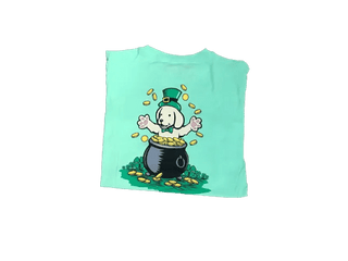 Puppie Love Light Green Lucky St Patrick Puppy-Girls Graphic Tees-Simply Blessed Children's Boutique