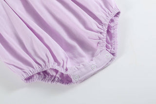 Purple Fairy Castle Smocked Flutter Romper-Girls One-Piece-Simply Blessed Children's Boutique