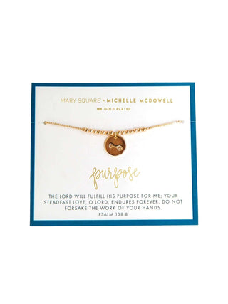 Purpose Inspirational Bracelet - 18K Gold Plated-Women's Bracelet-Simply Blessed Children's Boutique