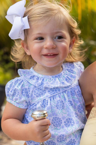 Ramona Ruffle Bubble – Handful of Hydrangeas/Worth Ave White | The Beaufort Bonnet Company-Girls One-Piece-Simply Blessed Children's Boutique