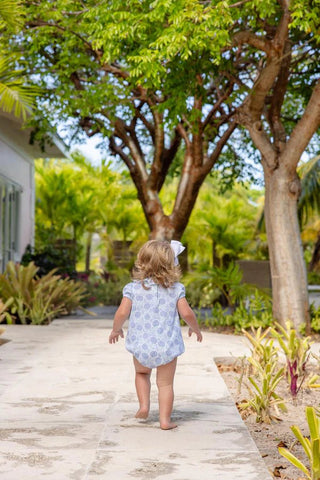 Ramona Ruffle Bubble – Handful of Hydrangeas/Worth Ave White | The Beaufort Bonnet Company-Girls One-Piece-Simply Blessed Children's Boutique