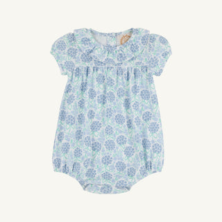 Ramona Ruffle Bubble – Handful of Hydrangeas/Worth Ave White | The Beaufort Bonnet Company-Girls One-Piece-Simply Blessed Children's Boutique