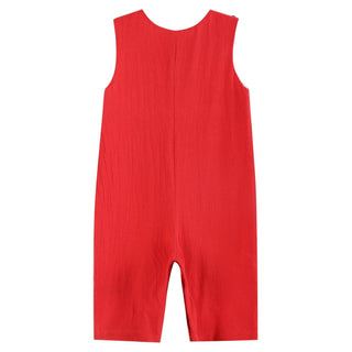Red Santa Smocked Overalls-Misc.-Simply Blessed Children's Boutique