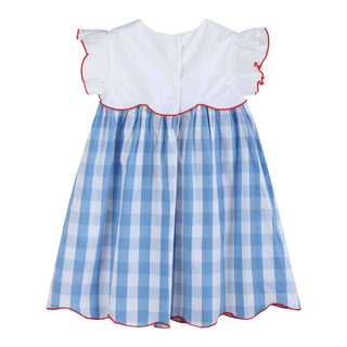 Red, White and Blue Gingham Dress