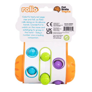 Fat Brain Toys Rolio | Rolling Sensory Crawl & Rattle Toy for Babies-Toys-Simply Blessed Children's Boutique