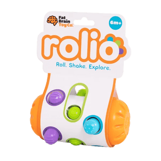 Fat Brain Toys Rolio | Rolling Sensory Crawl & Rattle Toy for Babies-Toys-Simply Blessed Children's Boutique