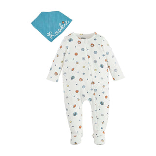 Rookie Sports Sleeper and Bib Set - Mud Pie-Infants-Simply Blessed Children's Boutique