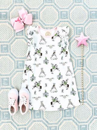 Ruehling Ruffle Dress – Darling Duchess with Palm Beach Pink by The Beaufort Bonnet Company-Misc.-Simply Blessed Children's Boutique