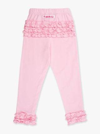 Ruffle Butts Solid Ruffle Leggings - Ballet Pink-Girls Leggings/Bottoms-Simply Blessed Children's Boutique
