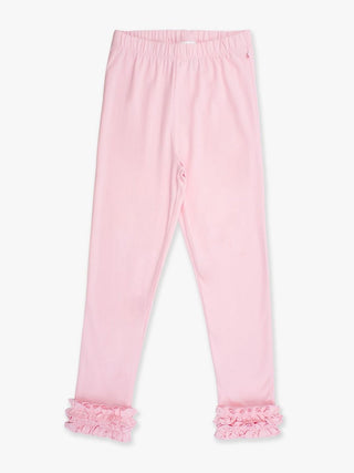 Ruffle Butts Solid Ruffle Leggings - Ballet Pink-Girls Leggings/Bottoms-Simply Blessed Children's Boutique