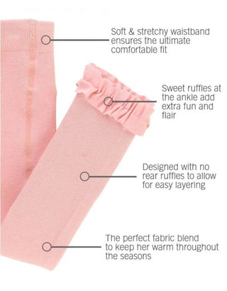 Ballet Pink Footless Ruffle Tights-Infants-Simply Blessed Children's Boutique