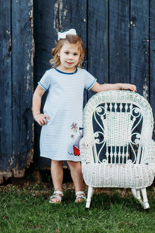 Sailboat T-Shirt Dress-Girls Dresses-Simply Blessed Children's Boutique
